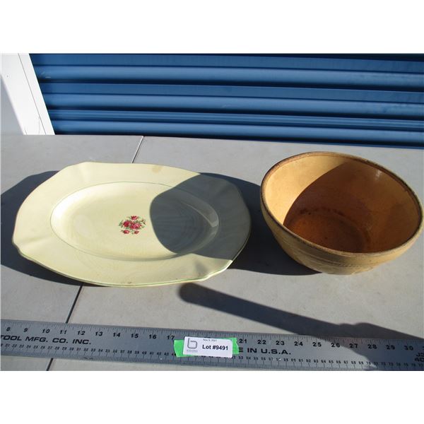 medalta potteries bowl, royal staffordshire platter