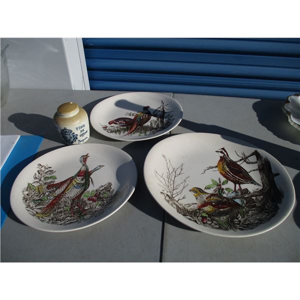 (3) bird collector plates