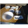 Image 1 : fireking milk glass, bowl, plates, misc