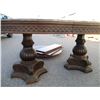 Image 5 : 2 wooden table tops, table legs, leafs