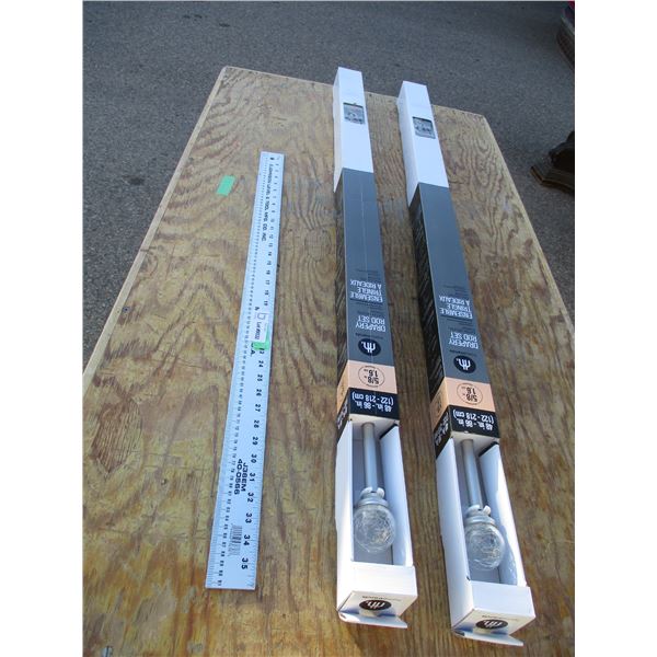 drapery rod set (2) new