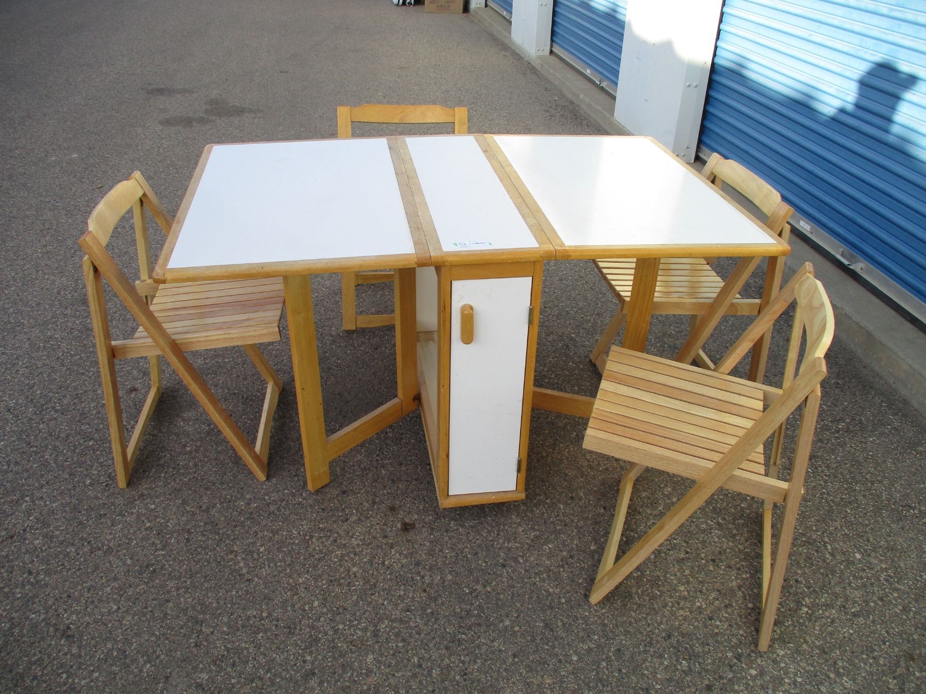 Unique Foldable Table unique folding wooden table with 4 tuck-away wood chairs