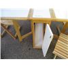 Image 2 : unique folding wooden table with 4 tuck-away wood chairs