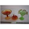Image 1 : (2) Glass Stemmed Dishes