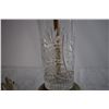 Image 2 : (2) Crystal Lamps - 19" Tall (One Working, One Missing Knob - Cannot Test)