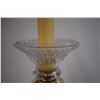 Image 3 : (2) Crystal Lamps - 19" Tall (One Working, One Missing Knob - Cannot Test)