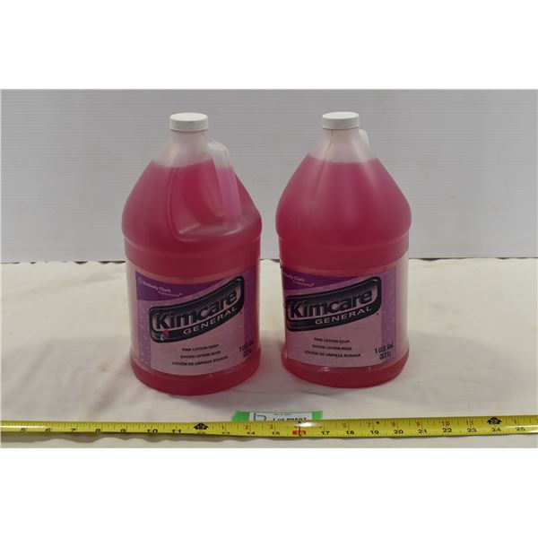 (2) Bottles of Kimcare Pink Lotion Soap