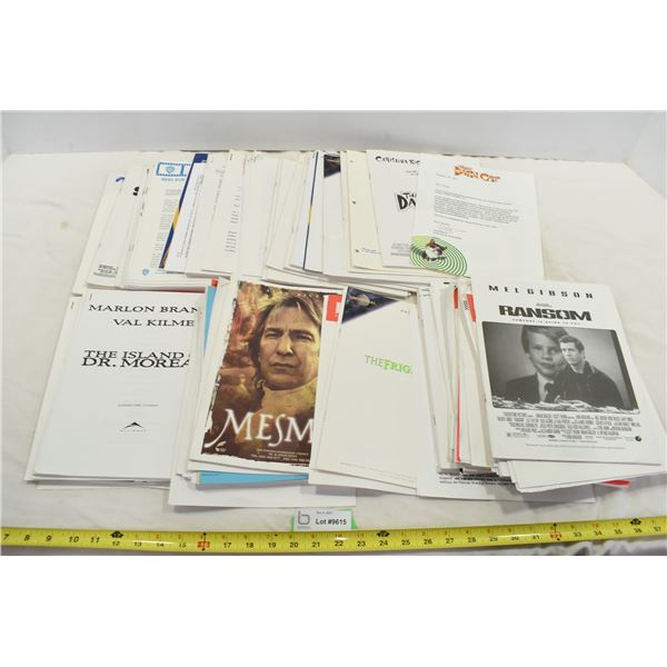 Assorted Movie Press Kits – Booklets