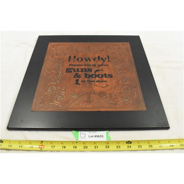 *Cowboy Welcome Sign