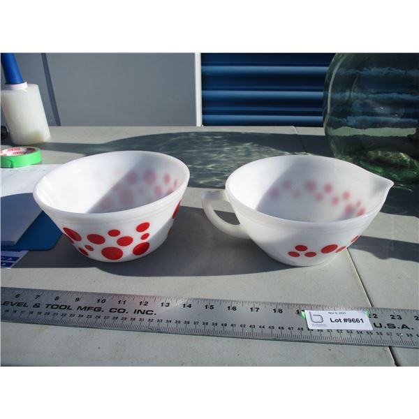 Polka dot federal gravy boat + bowl