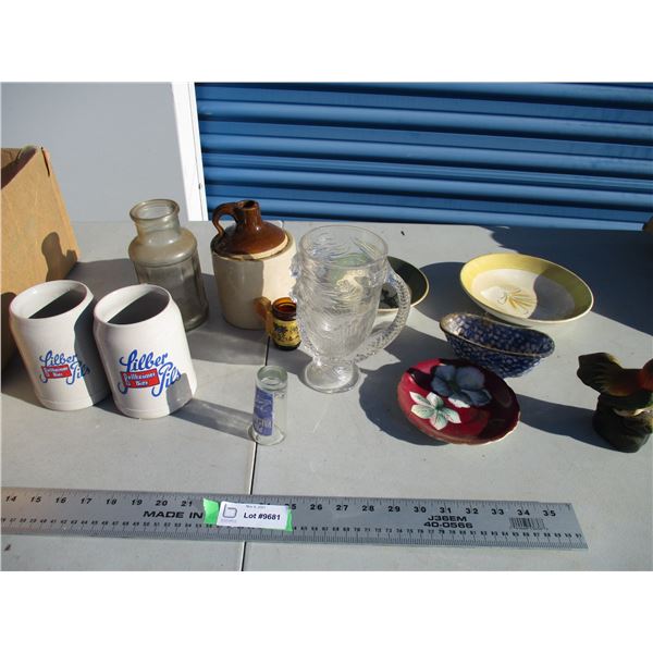 beer mugs, jug, glassware, treasure island glassware item