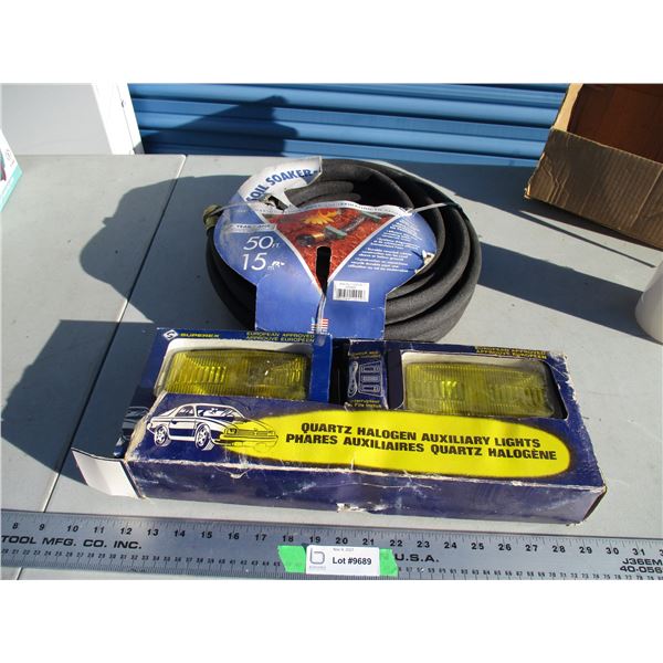 50ft soakler hose + lights