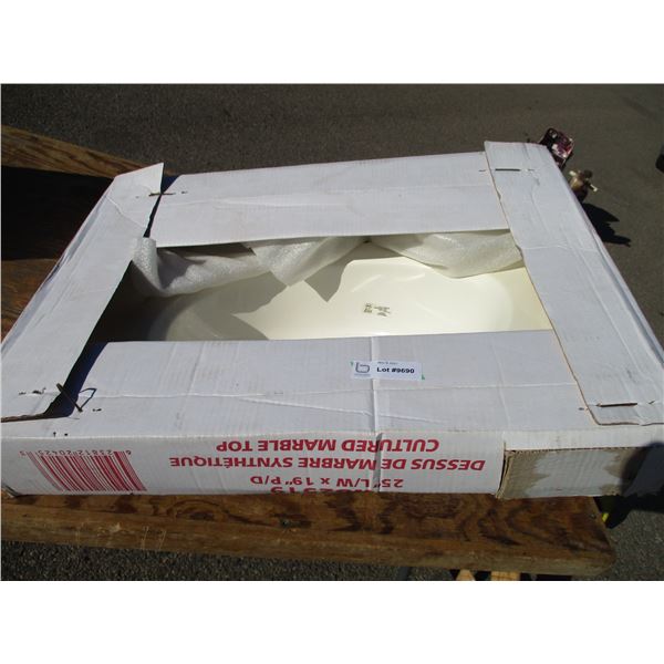 25x19" premium with marble top