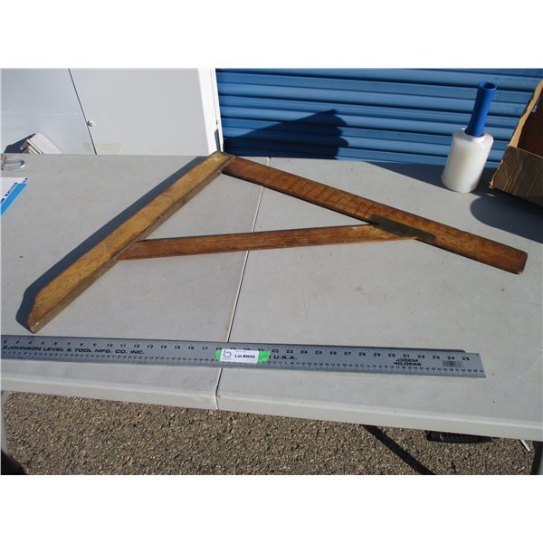 square for cutting angles - brass inlay (lufkin)