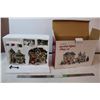 Image 1 : Ten piece Porcelain lighted village set (turns on)