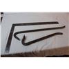 Image 3 : Steel square and vintage crowbars