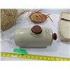 Image 2 : Vintage stone Foot-warmer, Woven straw hats and bag