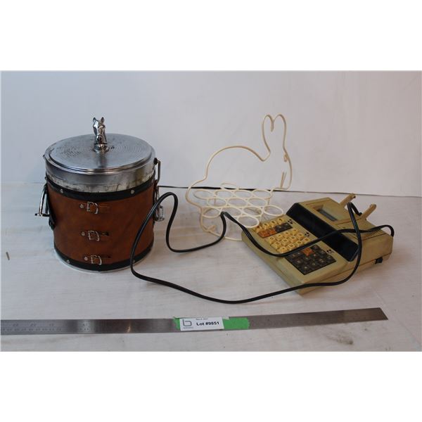 Horse ice bucket and misc