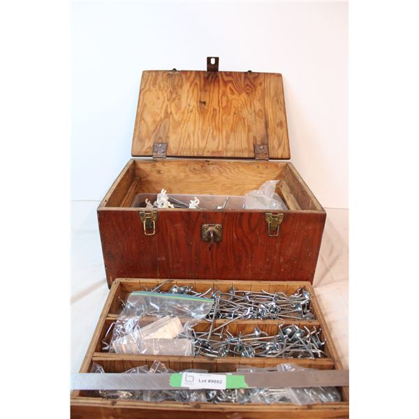 Box of pegboard supplies