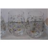Image 2 : Gold and Silver kitchen set; stemless wine glasses, tea/hand towels, plates, bowl