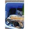 Image 2 : tote of sewing misc - lots of nylon suspenders/elastic type material