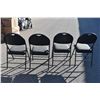 Image 3 : 4 metal folding padded chairs (matching)