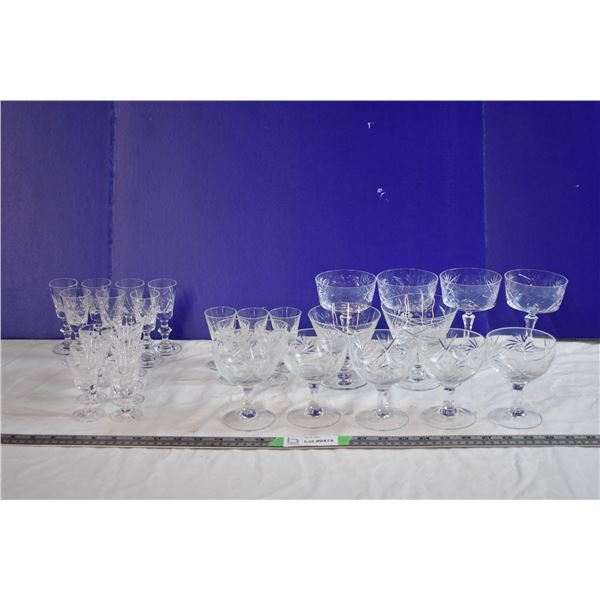 Crystal Aperatif Glasses and Dessert Cups