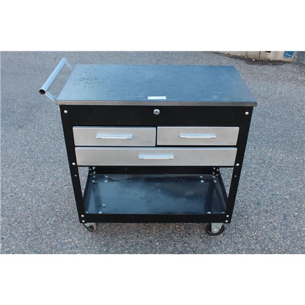 Rolling Parts Cart with drawers