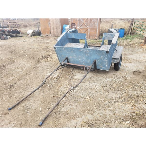 REMOTE PICKUP (PRINCE ALBERT) Two Wheeled Horse Drawn Wooden Cart