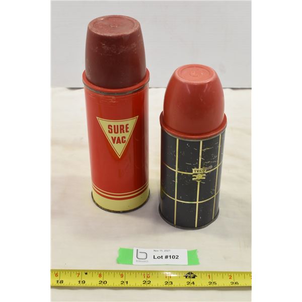 1 Medium, 1 Large Vintage Thermos