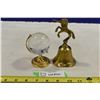 Image 1 : Brass Horse Bell & Mini Glass Globe