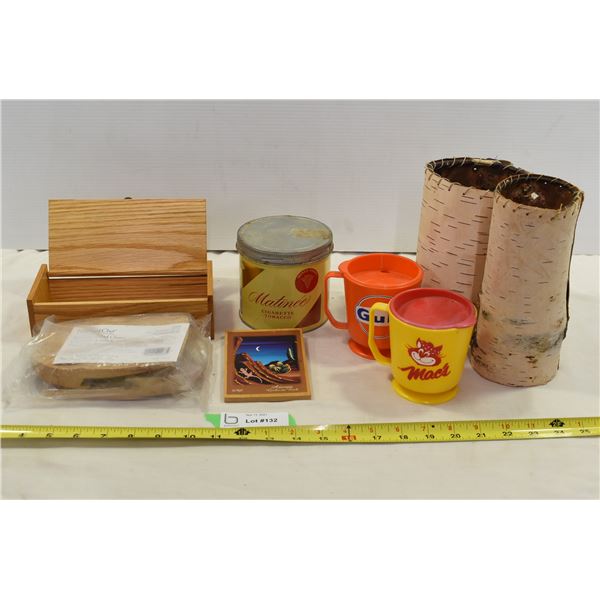 Assorted Lot w/ Matinee tobacco Tin, Salad Claws, Misc.