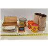 Image 1 : Assorted Lot w/ Matinee tobacco Tin, Salad Claws, Misc.