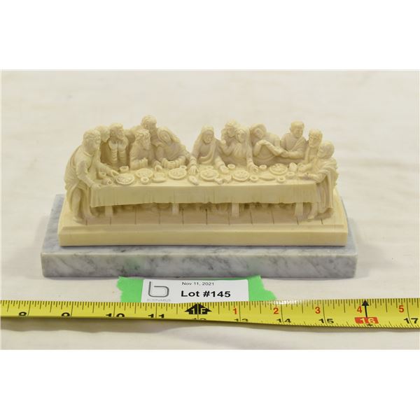 Soapstone Last Supper Carving & Granite Slab