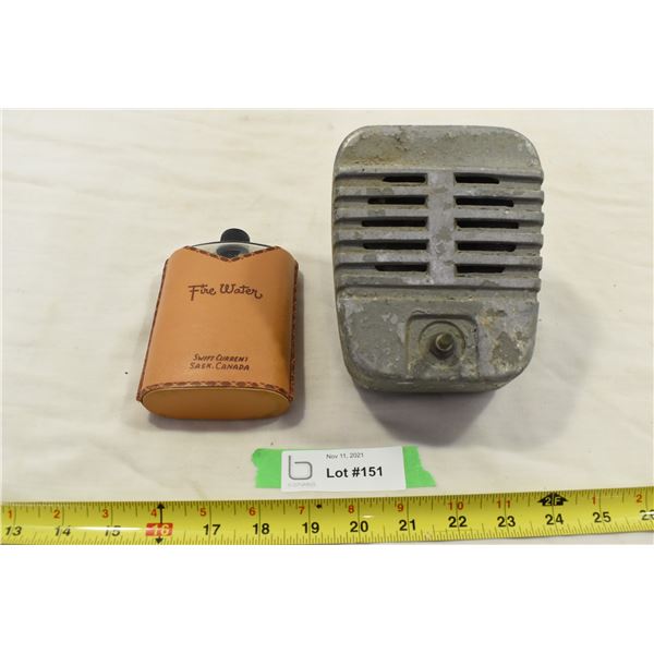 Fire Water Bottle & Vintage Drive Thru Speaker