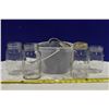 Image 1 : 4 Mason Jars & Bucket of Lids