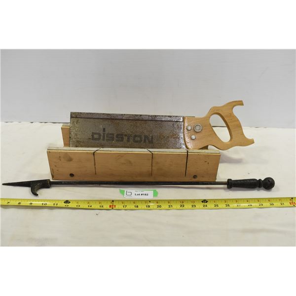 Fire Poker, Hand Saw w/ Cutting Guide