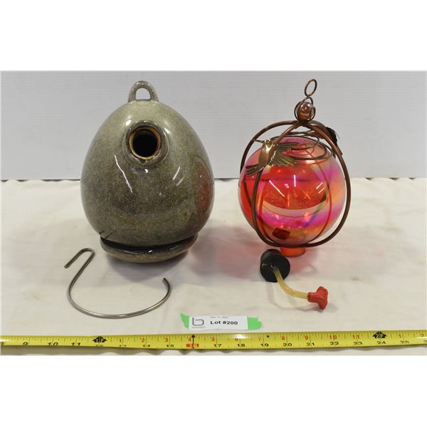 Humming Bird Feeder & Hanging Pot