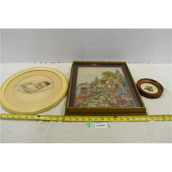Stitched Art & Photo of Baby