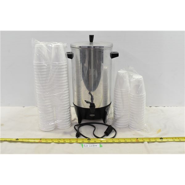 Large Automatic Coffee Maker w/ Cups