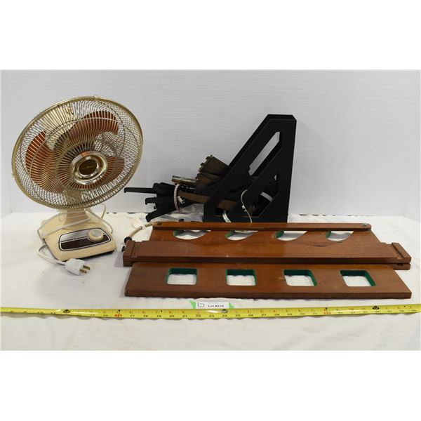 Pool Wall Hangers, Vintage Fan, Shelve Supports