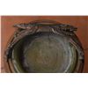 Image 2 : *Cast Iron Ash Tray w/ Emerald colored Glass + decorative handle