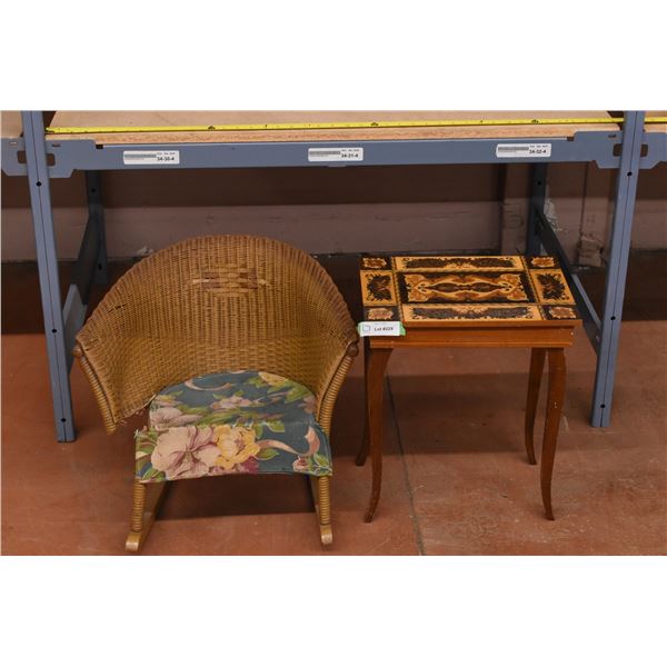 *Small Kids Chairs (Damaged) & Small Musical Table w/ Storage