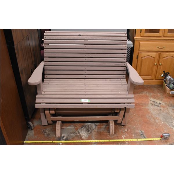 *Wooden Rocking Bench