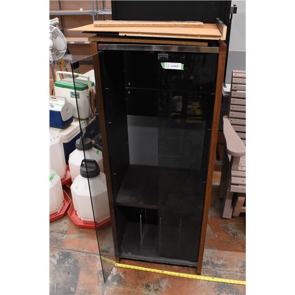 *Glass Front Entertainment Centre – Damaged, Leaning