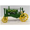 Image 2 : Cast Iron Painted John Deere Tractor & Hat