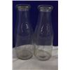 Image 2 : 4 Vintage Glass Milk Bottles