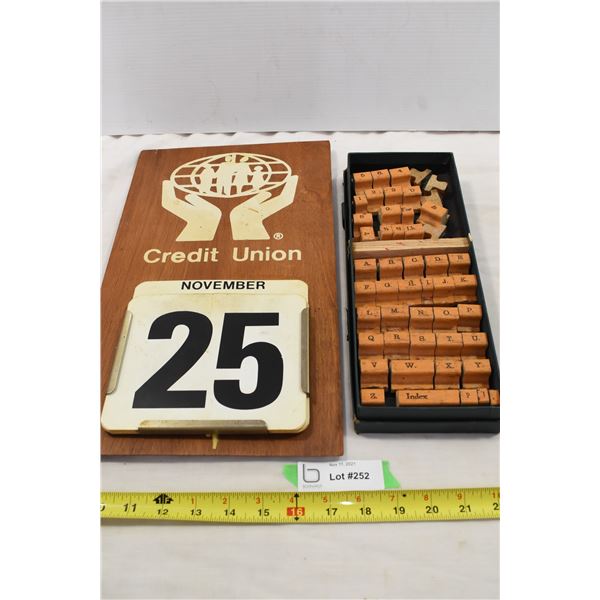 Credit Union Date Display & Letter Stamps
