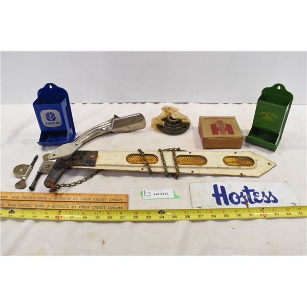 John Deere & New Holland Ornaments, Misc. Garage Items