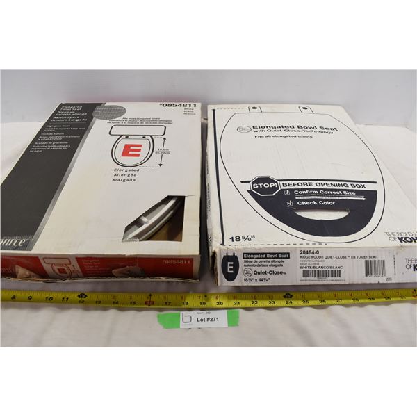2 Elongated Toilet Seats – 1 New